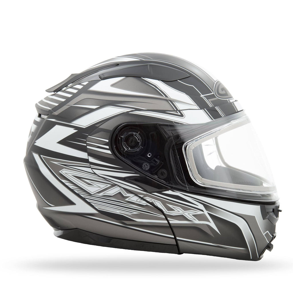 Matte Black White Modular Snow Helmet W344991