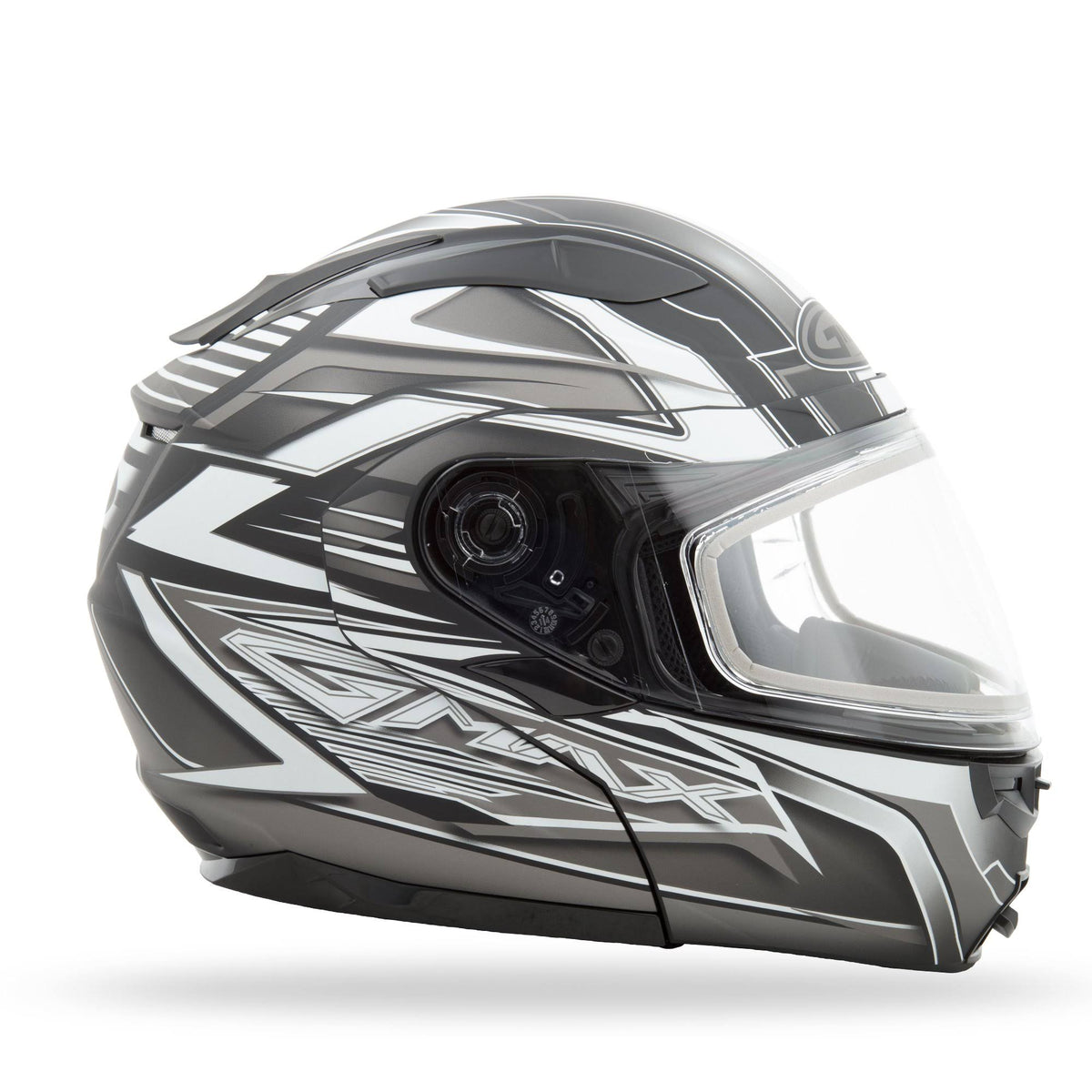 Matte Black White Modular Snow Helmet W344991