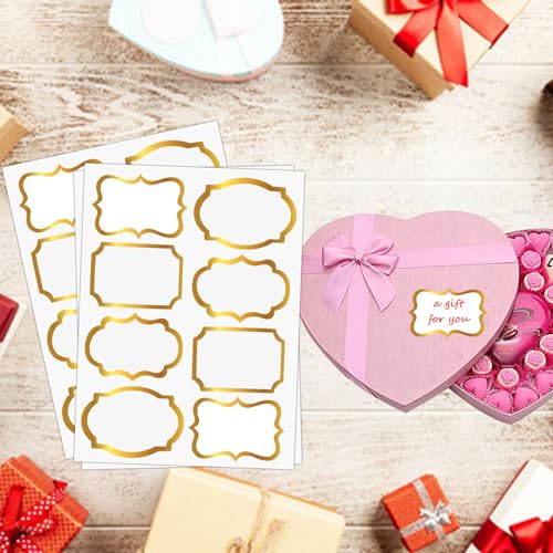 Gold Name Tag Stickers 2x3 inch 200 Pcs J602041