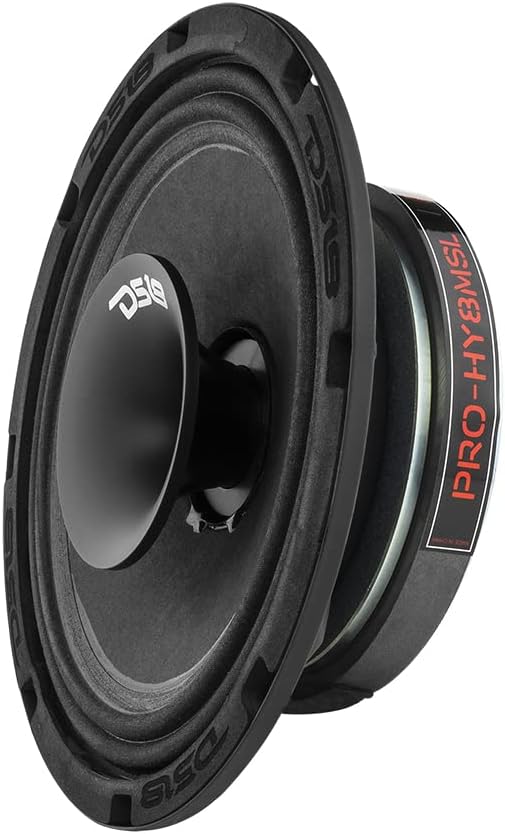 8 Inches Shallow Hybrid Mid-Range Car Audio Loudspeaker with Grill Included 400W Max 200W RMS 4 Ohms E25708