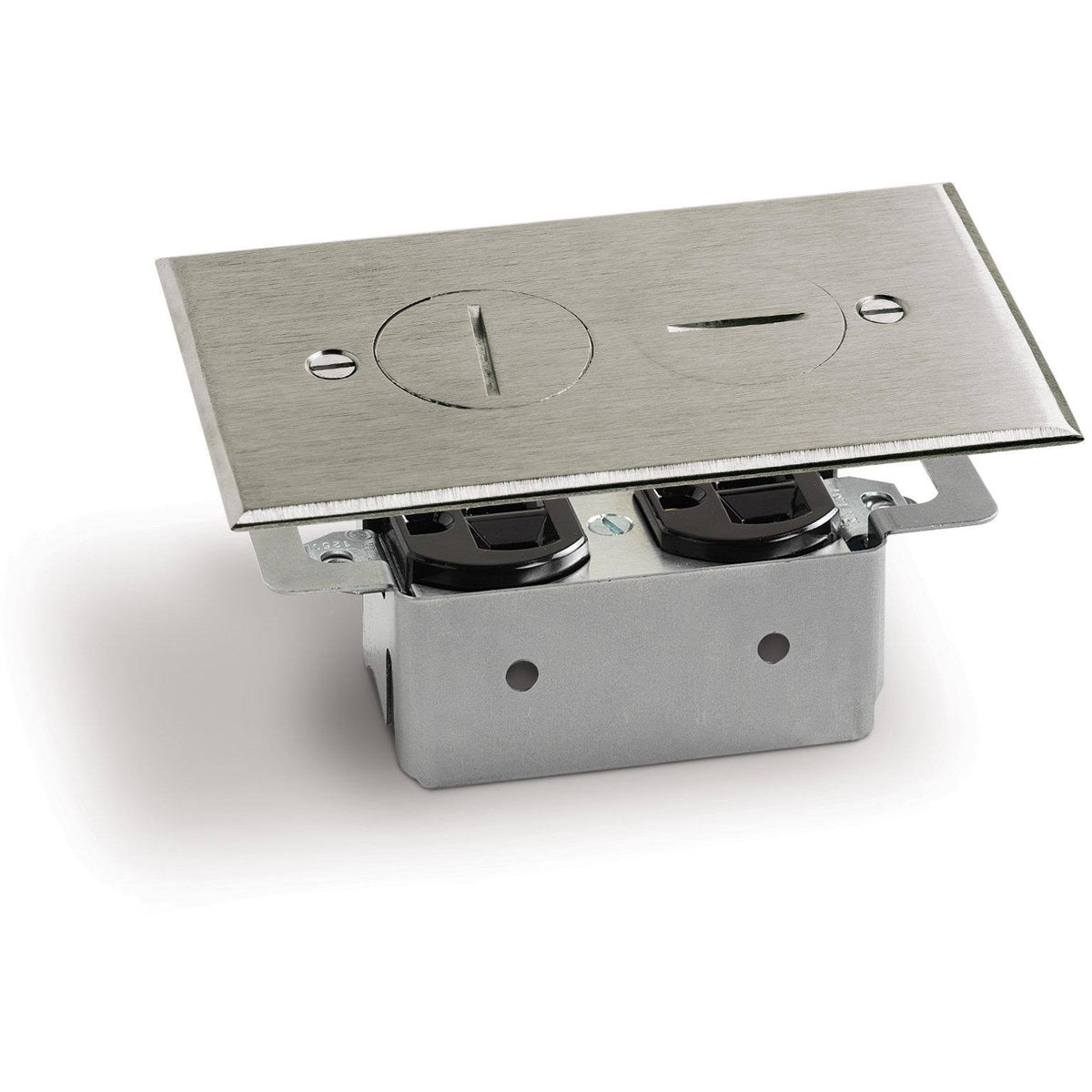 Nickel Silver Floor Plate Receptacle Box O528