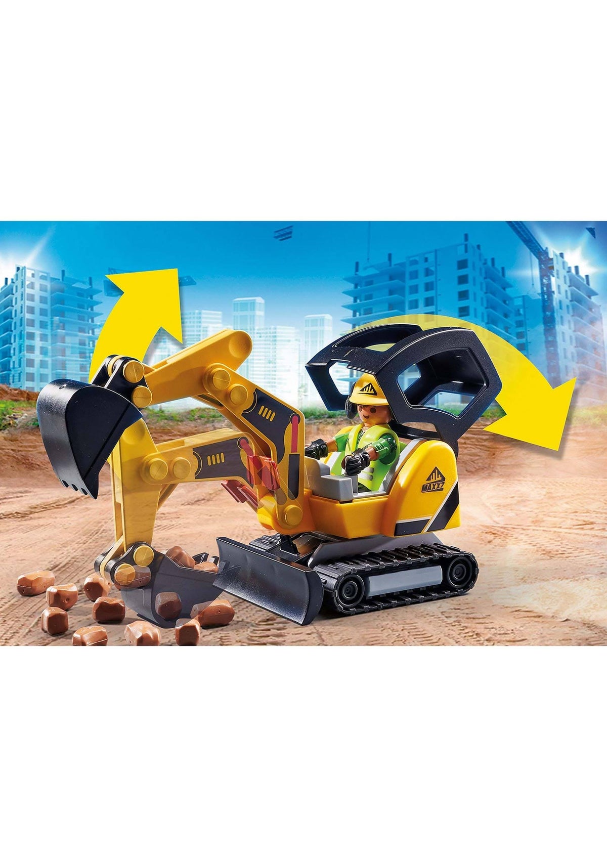 Mini Excavator with Building Section Q12776
