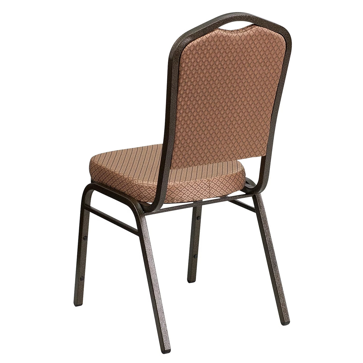4 Pack Gold Diamond Patterned Fabric Stacking Banquet Chair C398