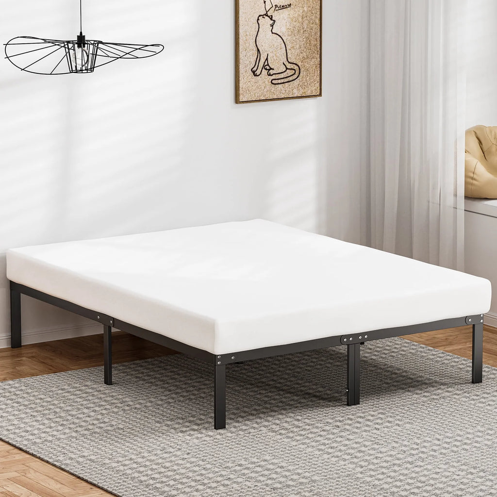 Queen Size Black Metal Platform Bed Frame F165872
