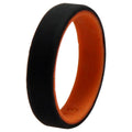 Silicone 6mm 2Layer Ring - Orange-Black - 13 mm Ring M104797