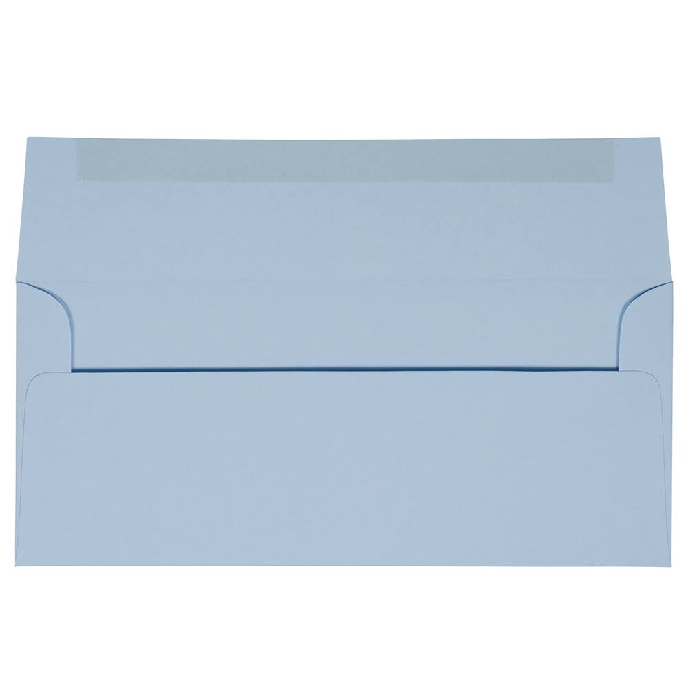 #10 Business Envelopes, 4 1/8 x 9 1/2, Baby Blue, 500/Box J31221