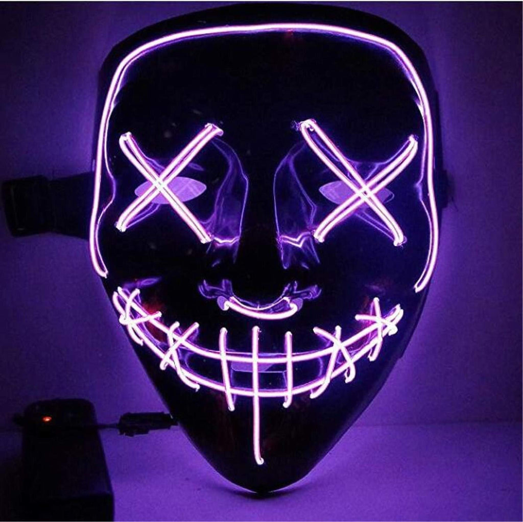 Blue Sound Induction Light Up Halloween Mask B498