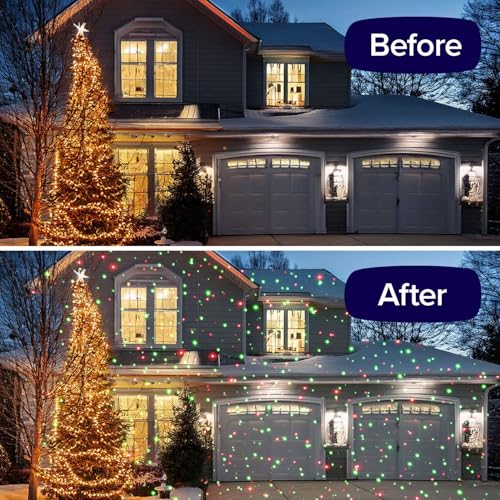 2 Pack Outdoor Christmas Laser Projector with Remote Q9920