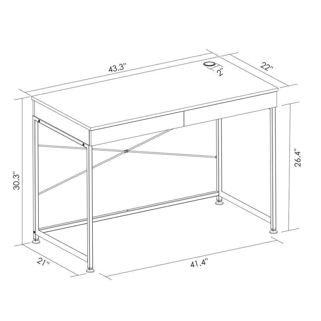 Brown Computer Desk Z868932