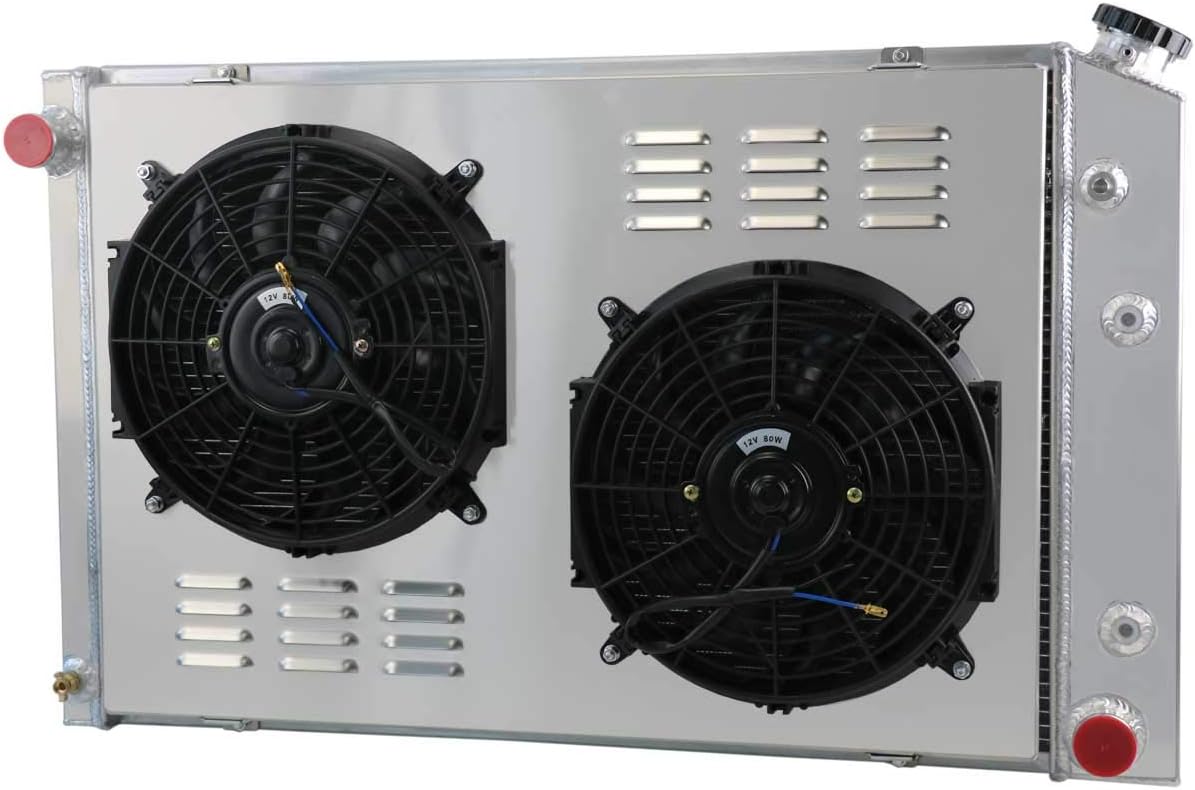 Aluminum Radiator with Shroud and 2x12'' Fan with Thermostat J5807