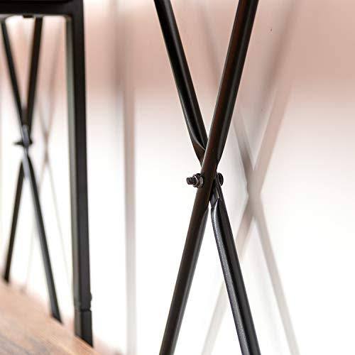 Double Wide 5-Tier Open Bookcase Wood and Metal Shelves K2378