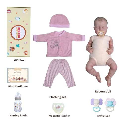 18 Inch Soft Body Realistic Newborn Baby Dolls with Clothes and Toy Accessories M2416