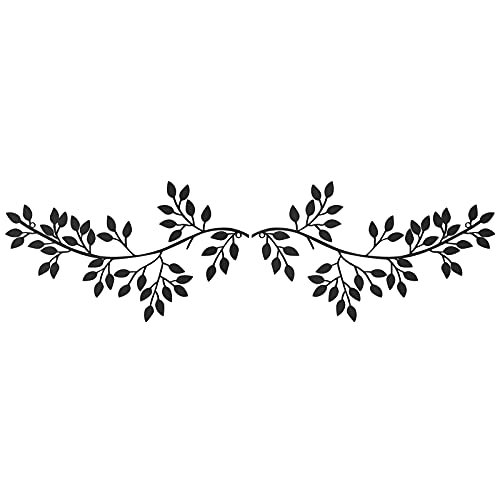 2 Pieces Metal Tree Leaf Wall Decor Wrought Iron Scroll Sculptures D8987