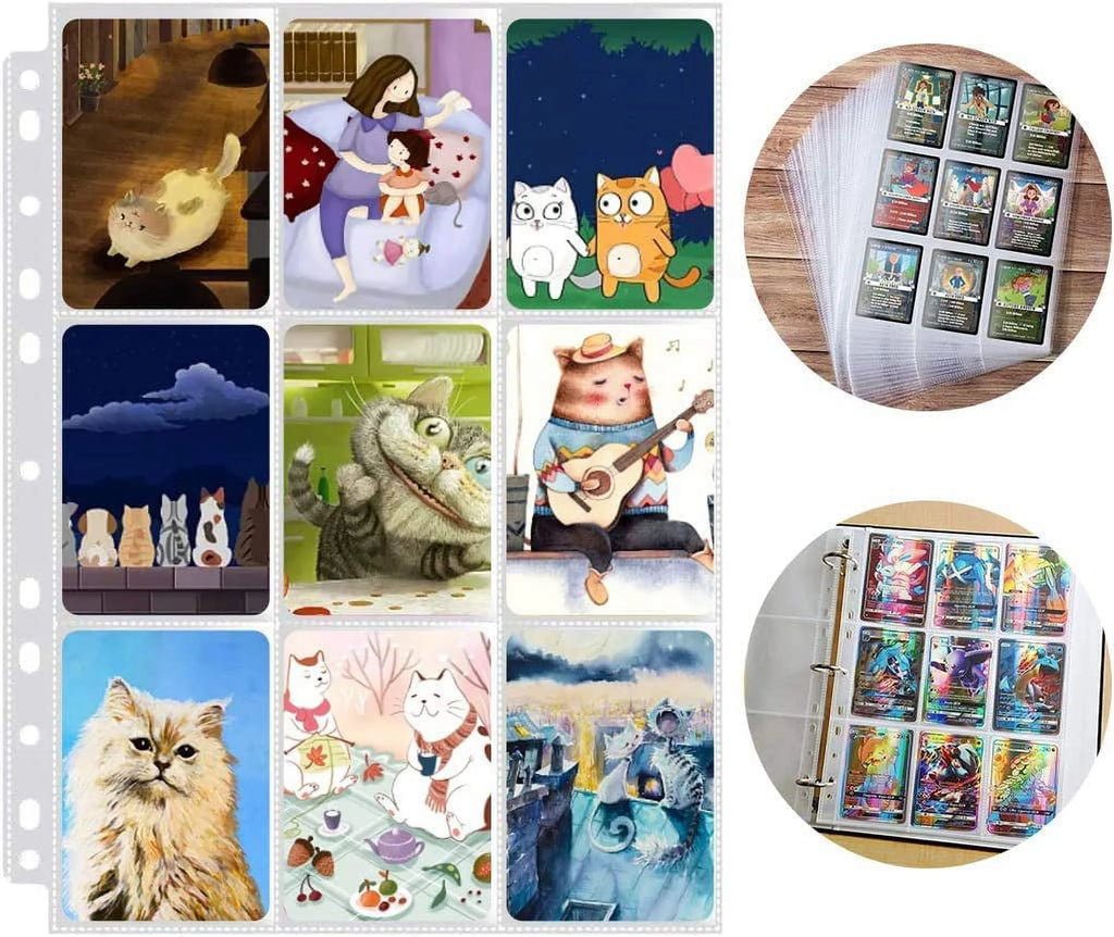 150 Pack Double Side 9-Pocket Trading Card Sleeve Pages A258