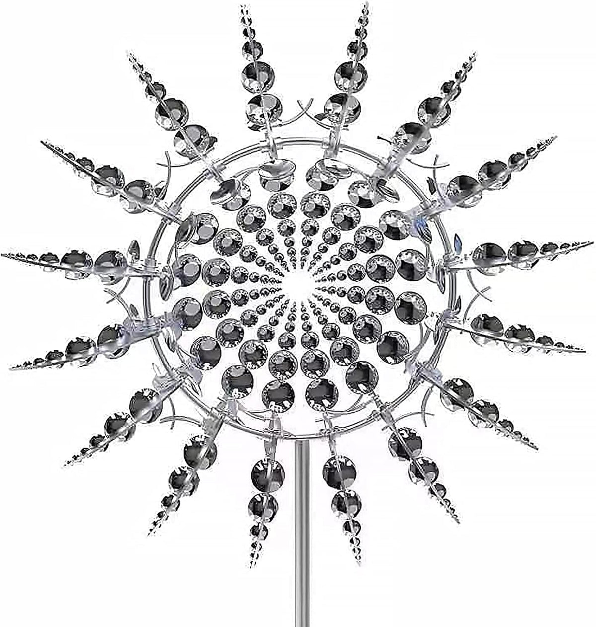 White Kinetic Windmill Spinner U61100