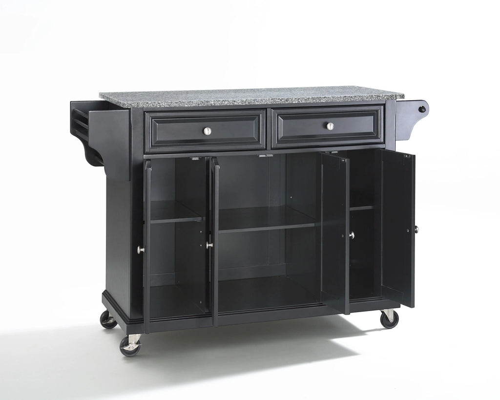 Black/Gray Stainless Steel Wood Kitchen Cart W557