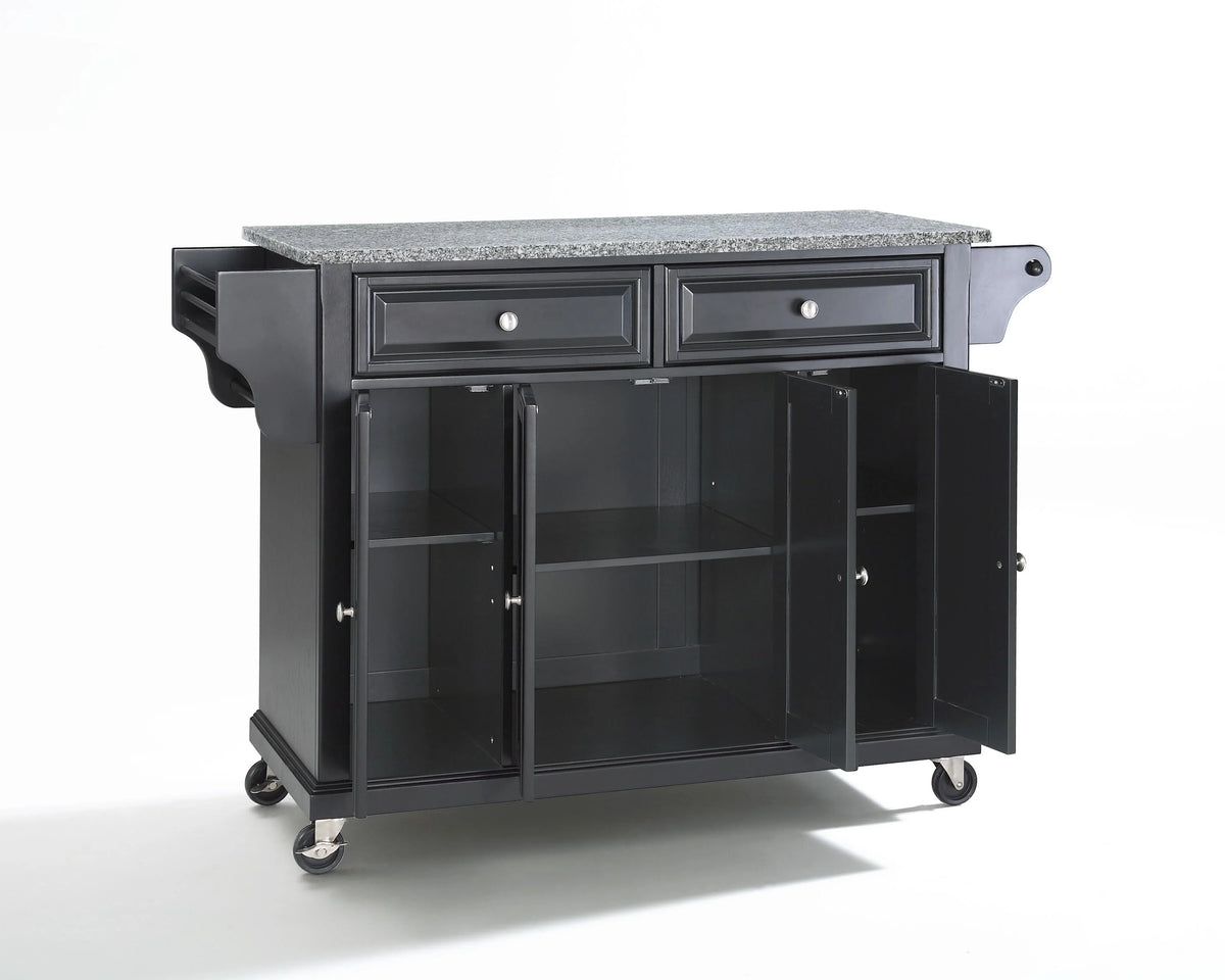 Black/Gray Stainless Steel Wood Kitchen Cart W557