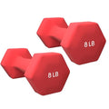 Neoprene Coated Dumbbell Hand Weight Pairs, 2LB, 4LB, 6LB, 8LB Y216573