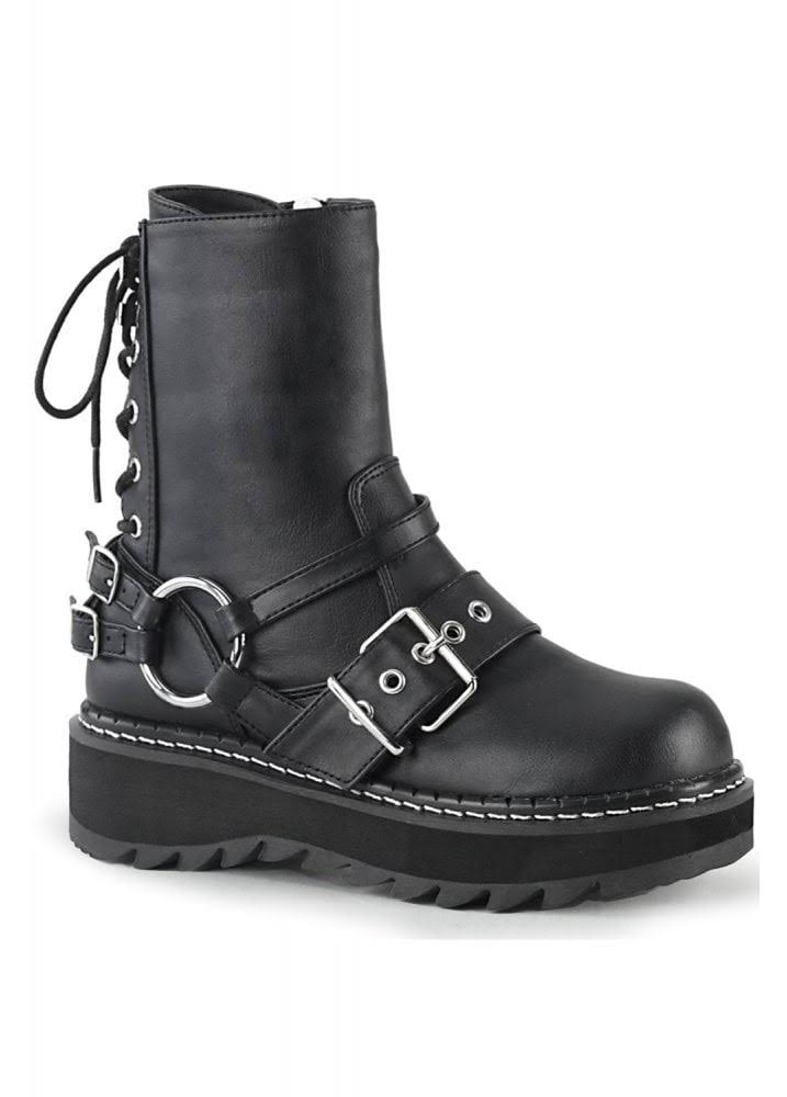 Black Vegan Leather Boots N149813