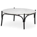 36 in. Round White Marble Top Coffee Table S14656