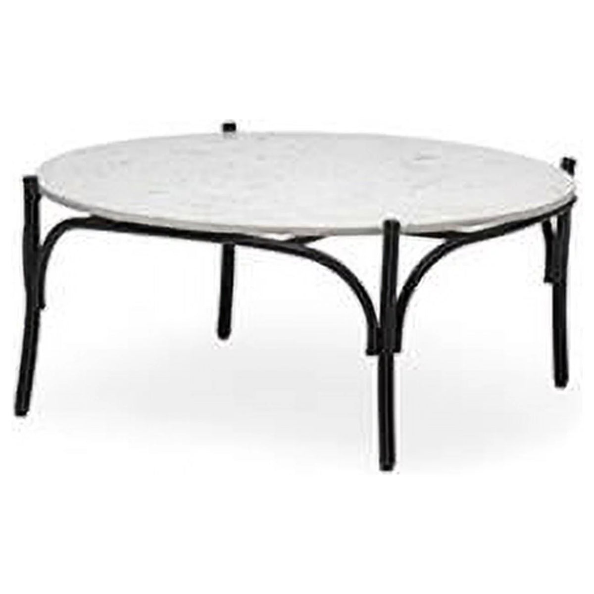 36 in. Round White Marble Top Coffee Table S14656