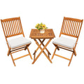 3 Piece Acacia Wood Folding Patio Bistro Set E18956