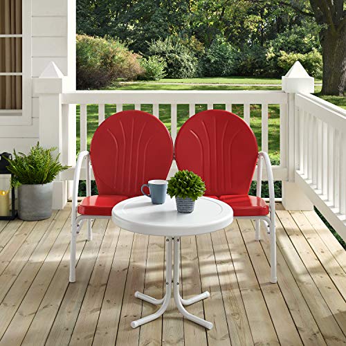 2-Piece Metal Outdoor Conversation Set with Table and Loveseat - Grasshopper Green B90136