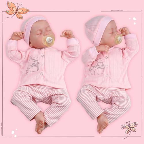18 Inch Soft Body Realistic Newborn Baby Dolls with Clothes and Toy Accessories M2416