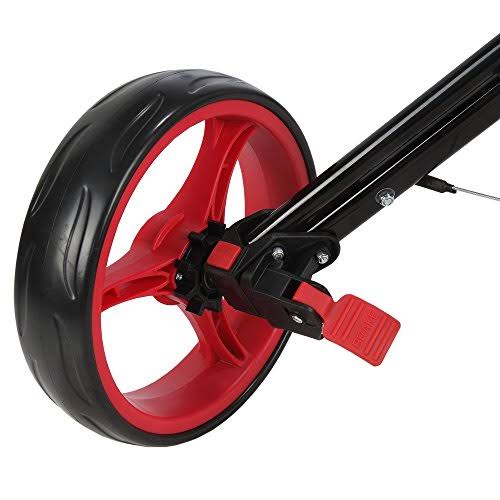 Folding Push Pull Golf Cart Black Red A70079
