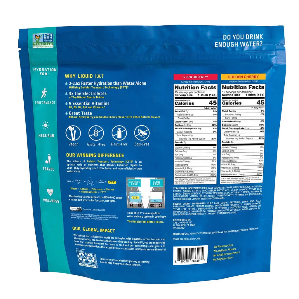 30 Individual Serving Stick Packs Variety Pack Hydration Multiplier I70054