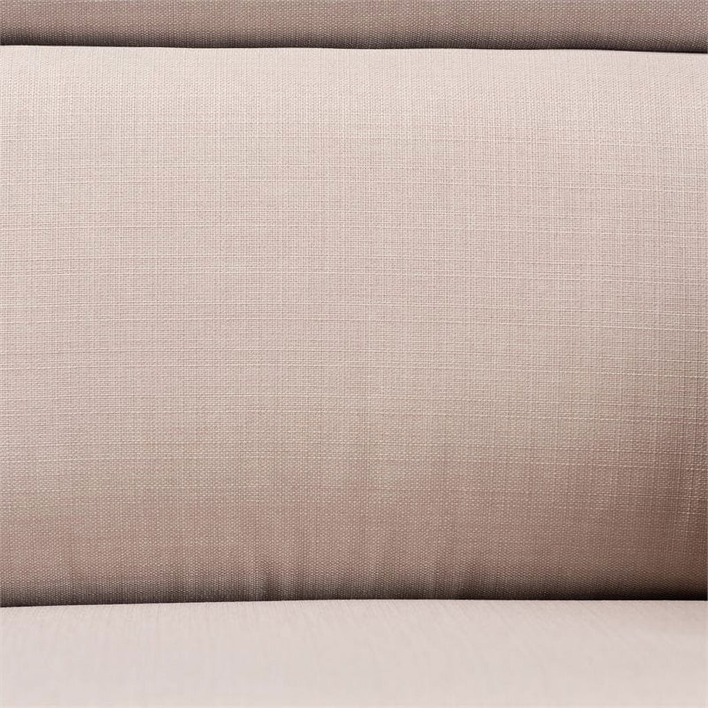 Modern Wood Fabric 3-Seater Sofa in Taupe Walnut Brown W249228