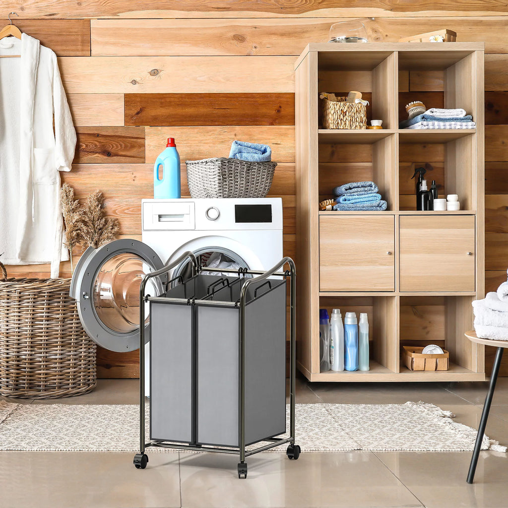 2 Bags Laundry Sorter Dark Grey C882