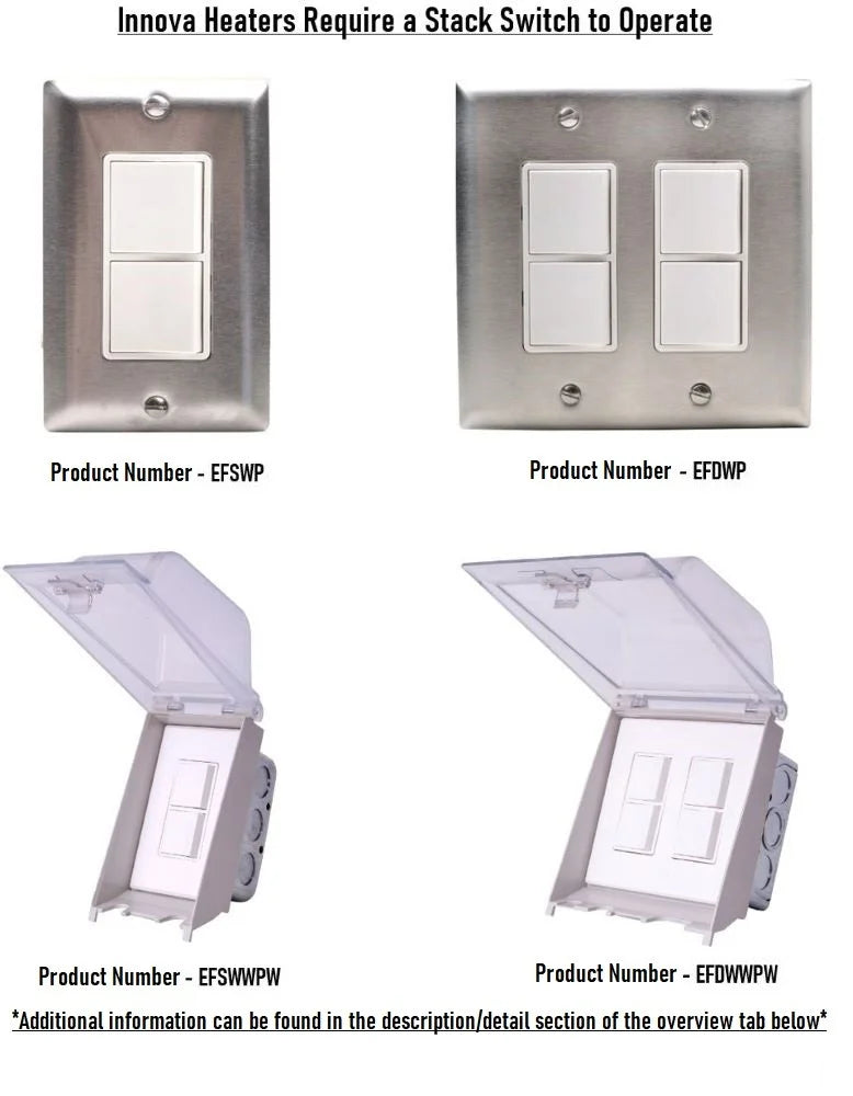 4000 Watt Electric Infrared Dual Element Wall Mount Heater W706634