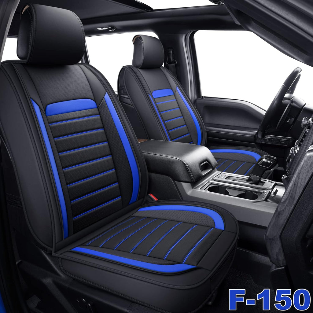 Gray Faux Leather Full Set Pickup Truck Seat Covers B936485