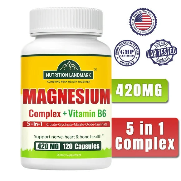 420mg Elemental Magnesium 5 High Absorption Forms 120 Vegan Capsules O3148