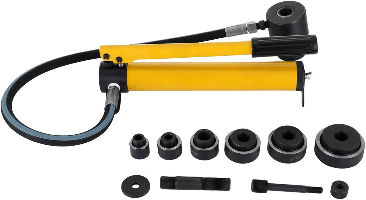 10 Ton Hydraulic Knockout Punch Driver Tool Kit with 6 Dies J93346