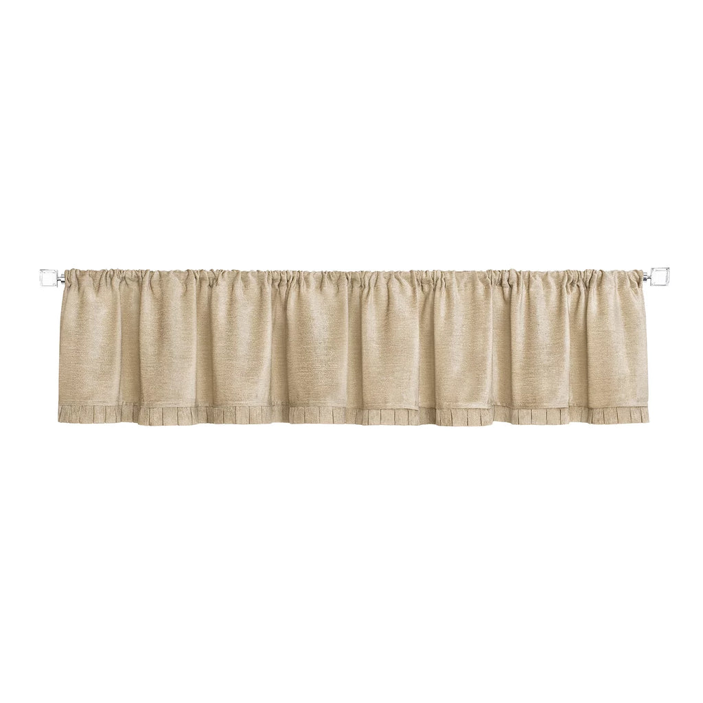 Tan Pleated Window Curtain Panels 52" X 84" F760841