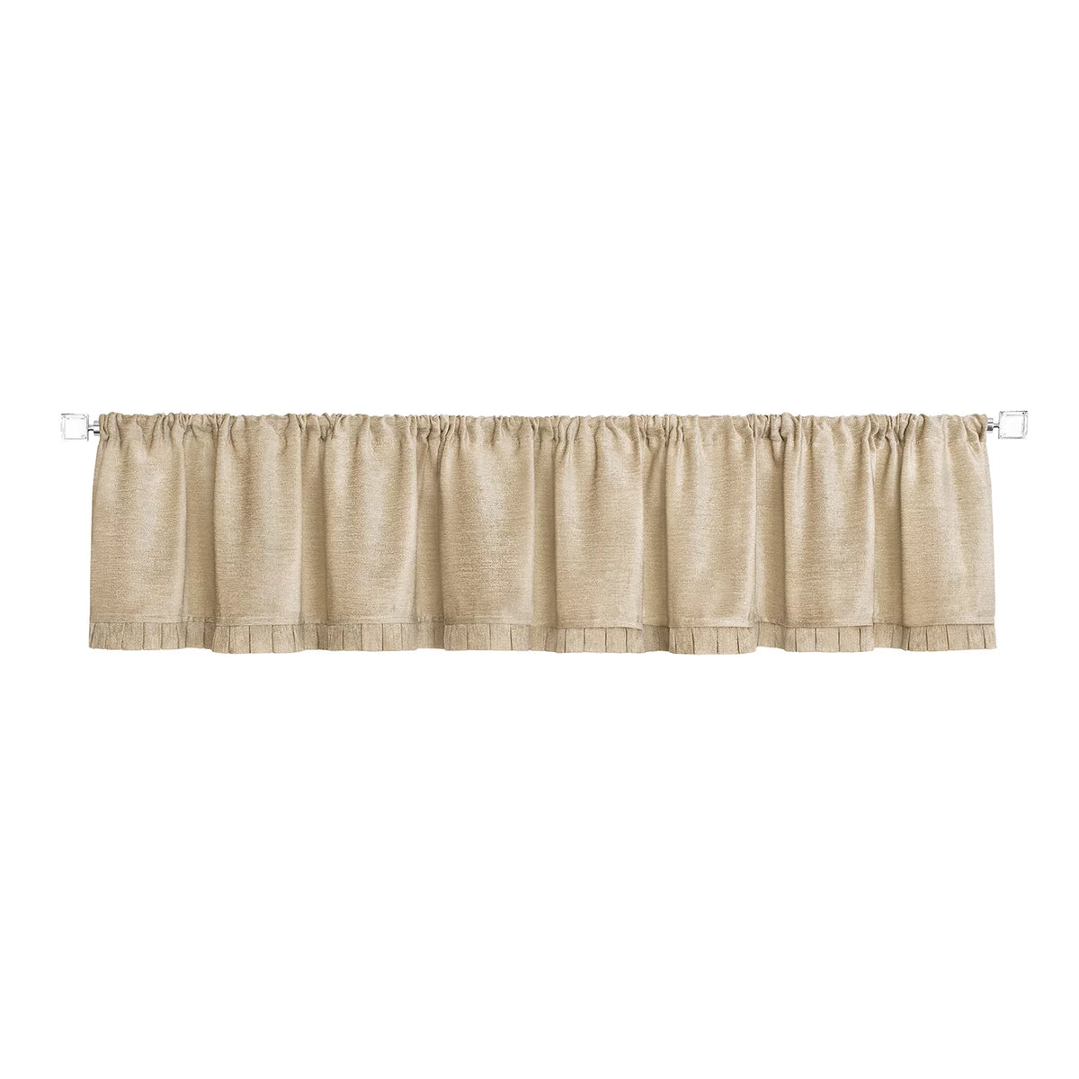 Tan Pleated Window Curtain Panels 52" X 84" F760841