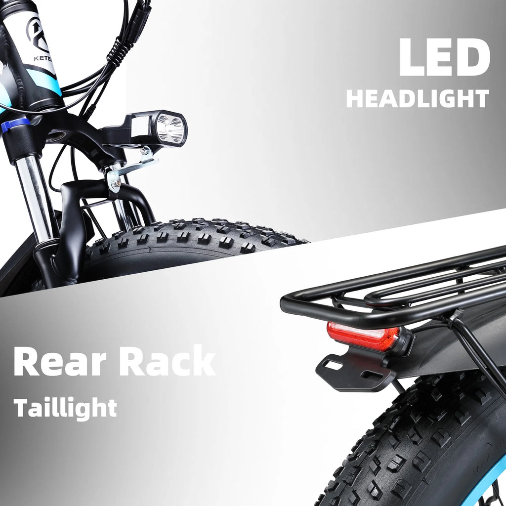 750W Electric Mountain Bike 26" Fat Tire Removable Battery Z66369