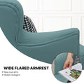Cadet Blue Upholstered Accent Chair with Pillow U4245