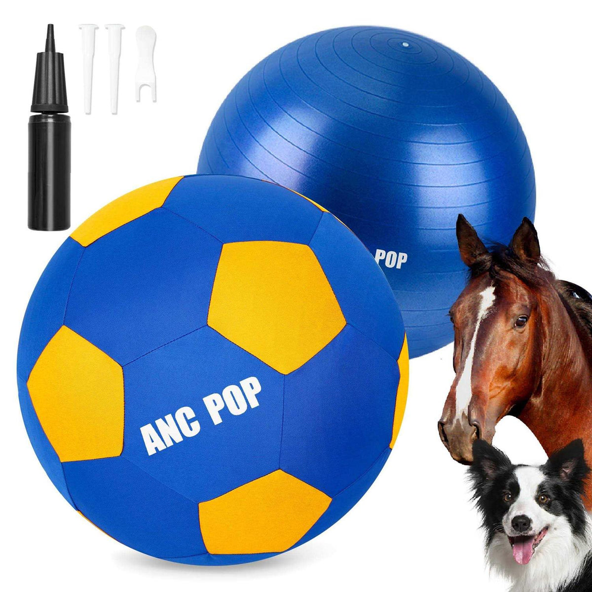 Herding Ball for Dogs Horse Ball & Ball Cover 25 Ball for Horses Large with Hand Pump T645337