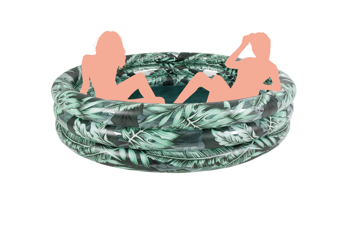 Round Soft-Sided 3-Ring Inflatable Kiddie Pool W922235