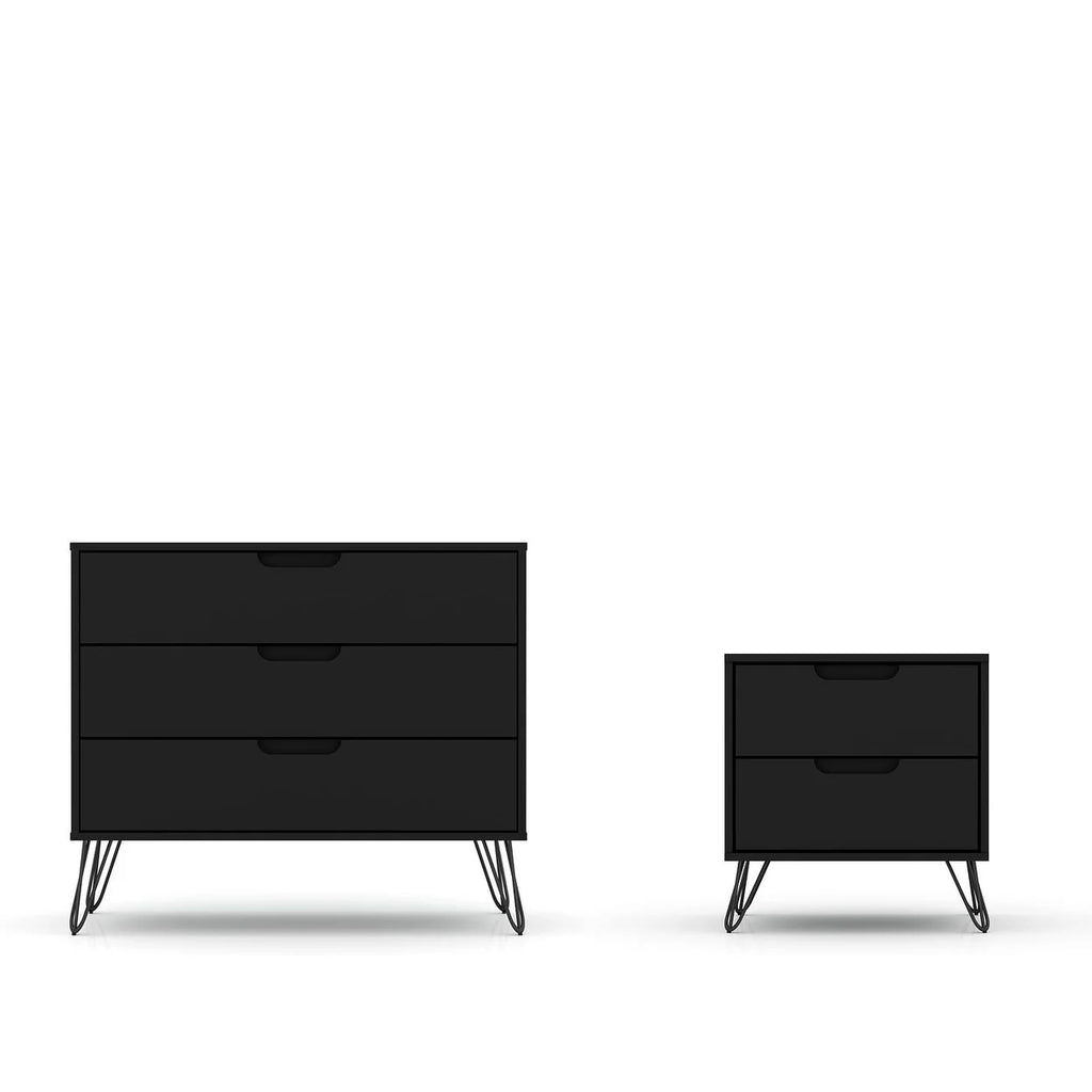 Set of 2 Dresser and Nightstand with Drawers A8453