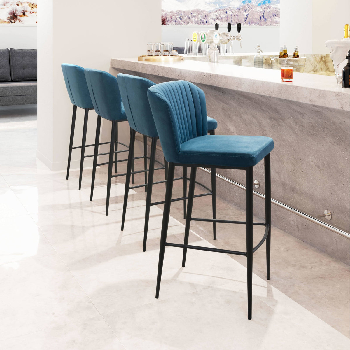 Gray Bar Chair Set of 2 M24621