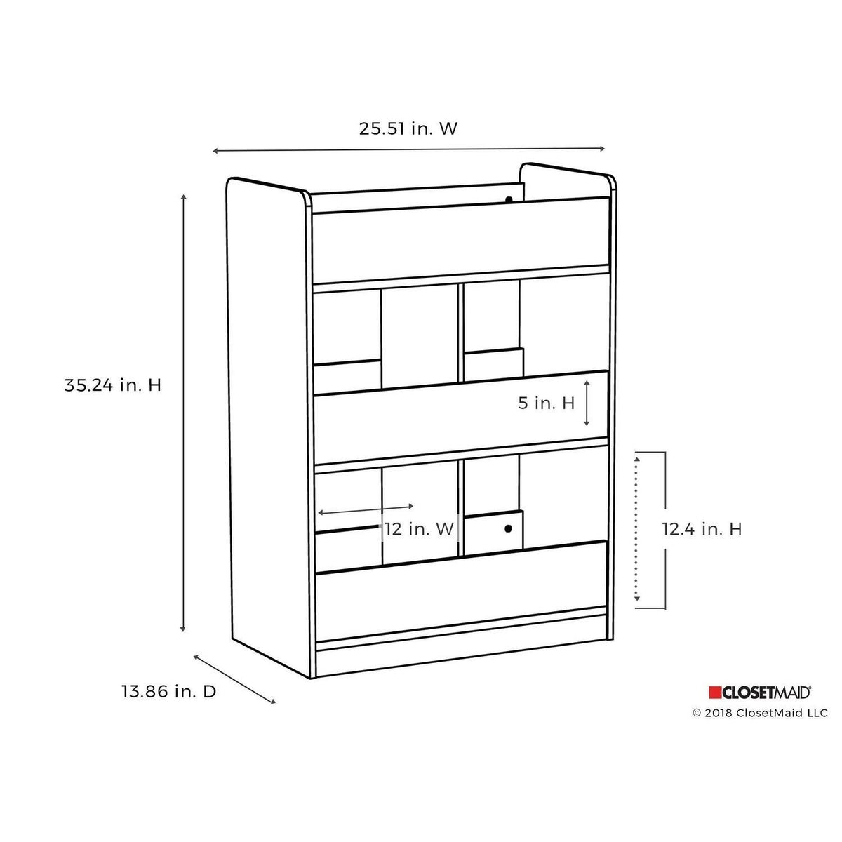 White Vertical Toy Organizer Z34168