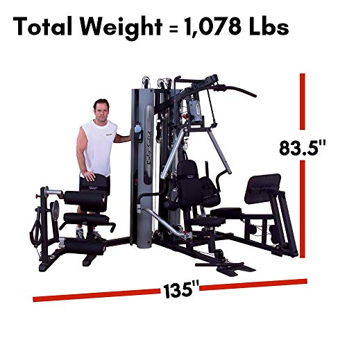 210lbs Multi-Station Gym Machine with Leg and Calf Press Attachment T811