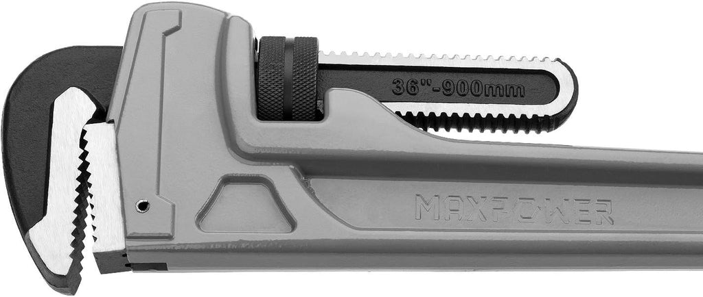 Aluminum Pipe Wrench 36-Inch Heavy Duty Straight Pipe Wrench Pack of 2 S8415