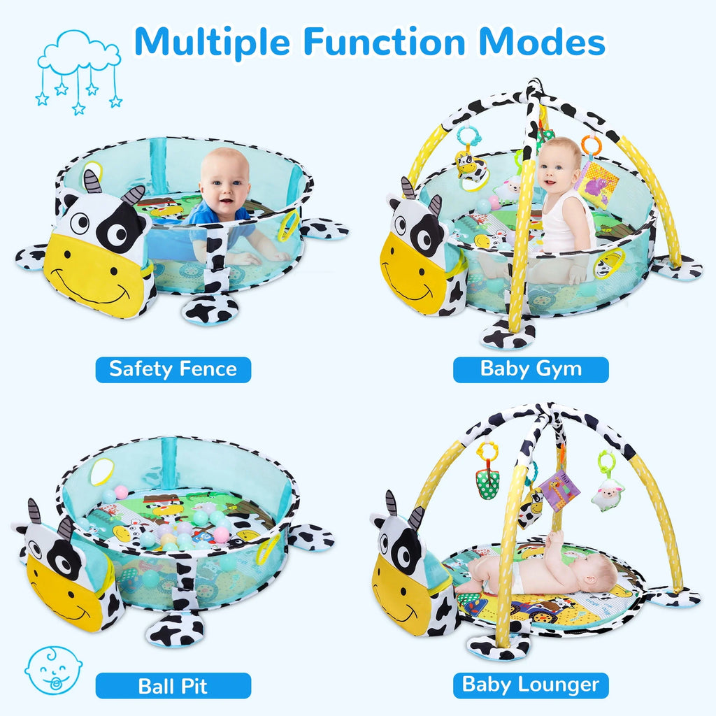 Baby Play Mat with 4 Hanging Toys 30 Balls I495