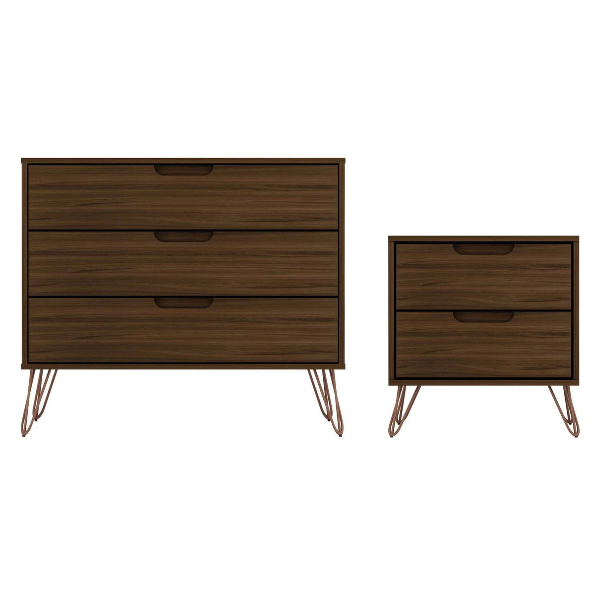 Set of 2 Dresser and Nightstand with Drawers A8453