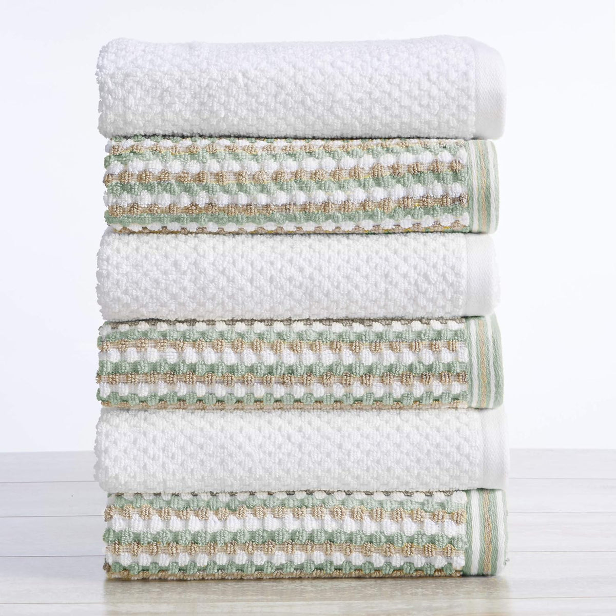 Light Grey Set of 4 Cotton Quick-Dry Bath Towels I159
